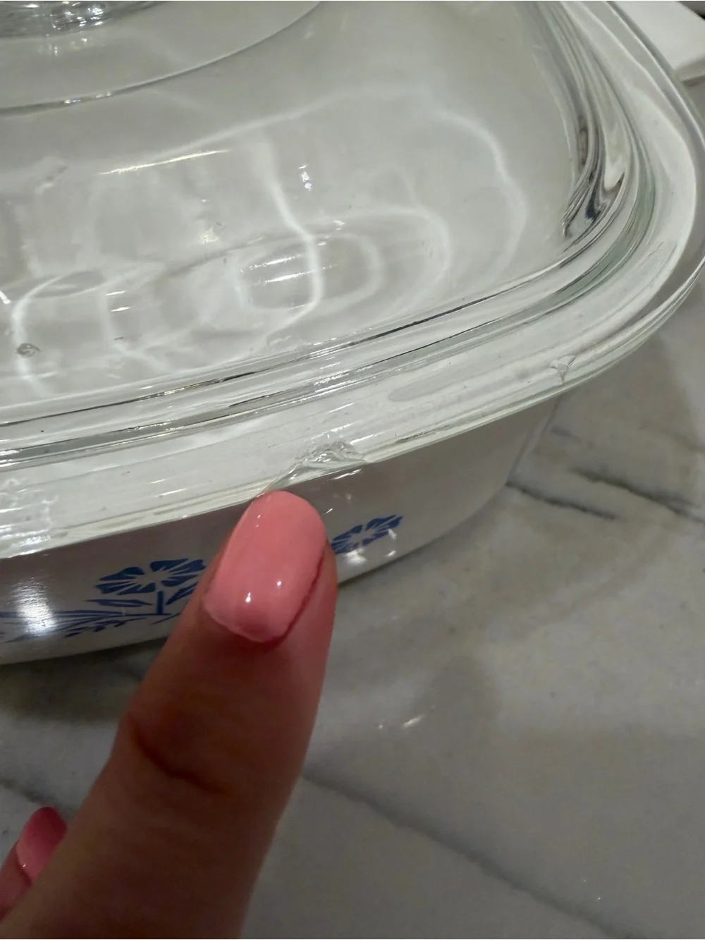Vintage CorningWare Set Blue Cornflower Pattern and Trifoil  - Set of 4